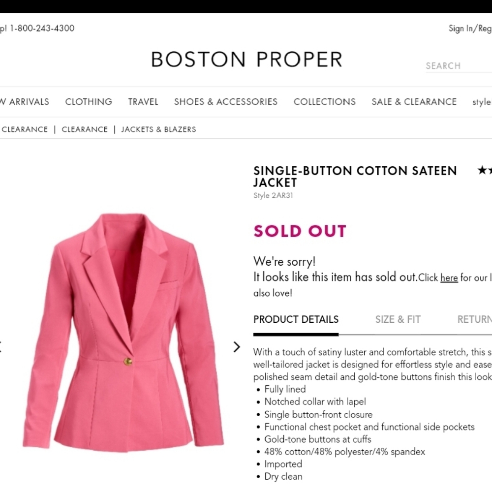 Boston Proper Pink Blazer